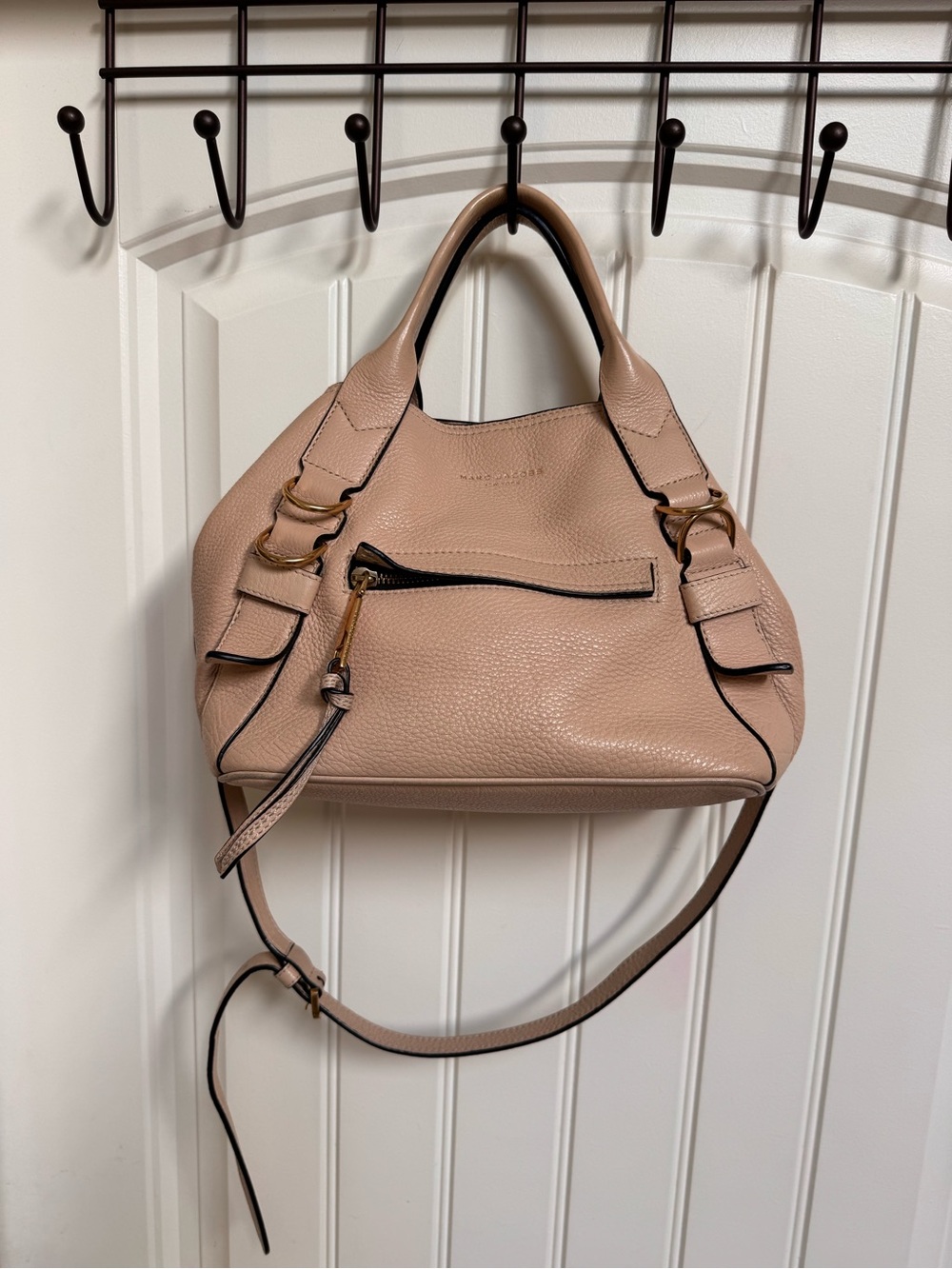 Marc Jacobs The Anchor Purse in Light Beige. 10” by 8” by 5.5”